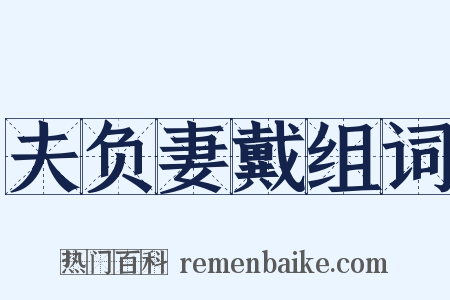 夫负妻戴组词是什么意思的图片